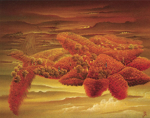 PAYSAGE L'ÎLE OISEAU - ONIRIQUE - JEAN LOUIS SENATUS